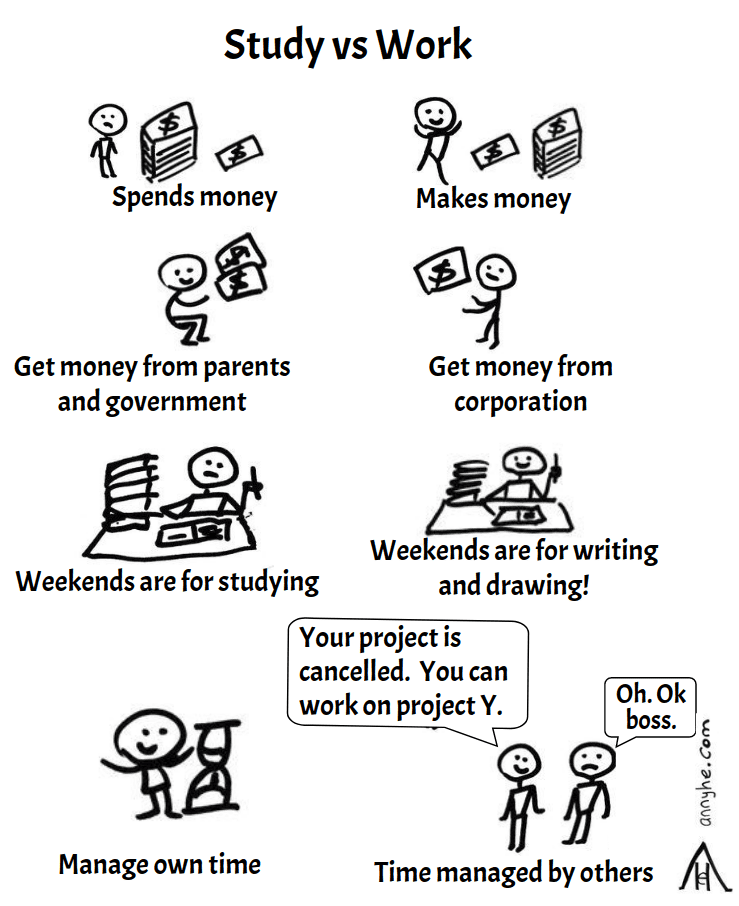 Study vs work