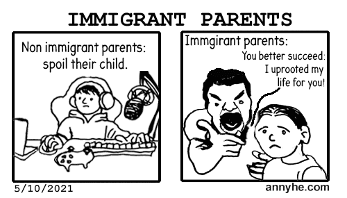 Immigrant parents vs. non-immigrant parents